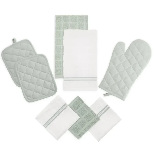 Towel, Dishcloth, Oven Mitt, and Pot Holder set